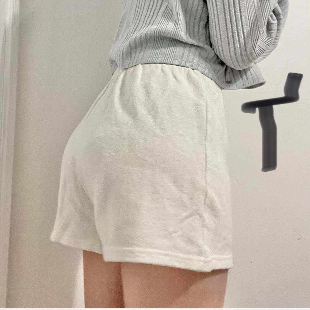 White Drawstring Shorts - Picture 4 of 4